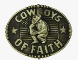 2pcs Wholesale Cowboy Of Faith Belt Buckle for men 1802