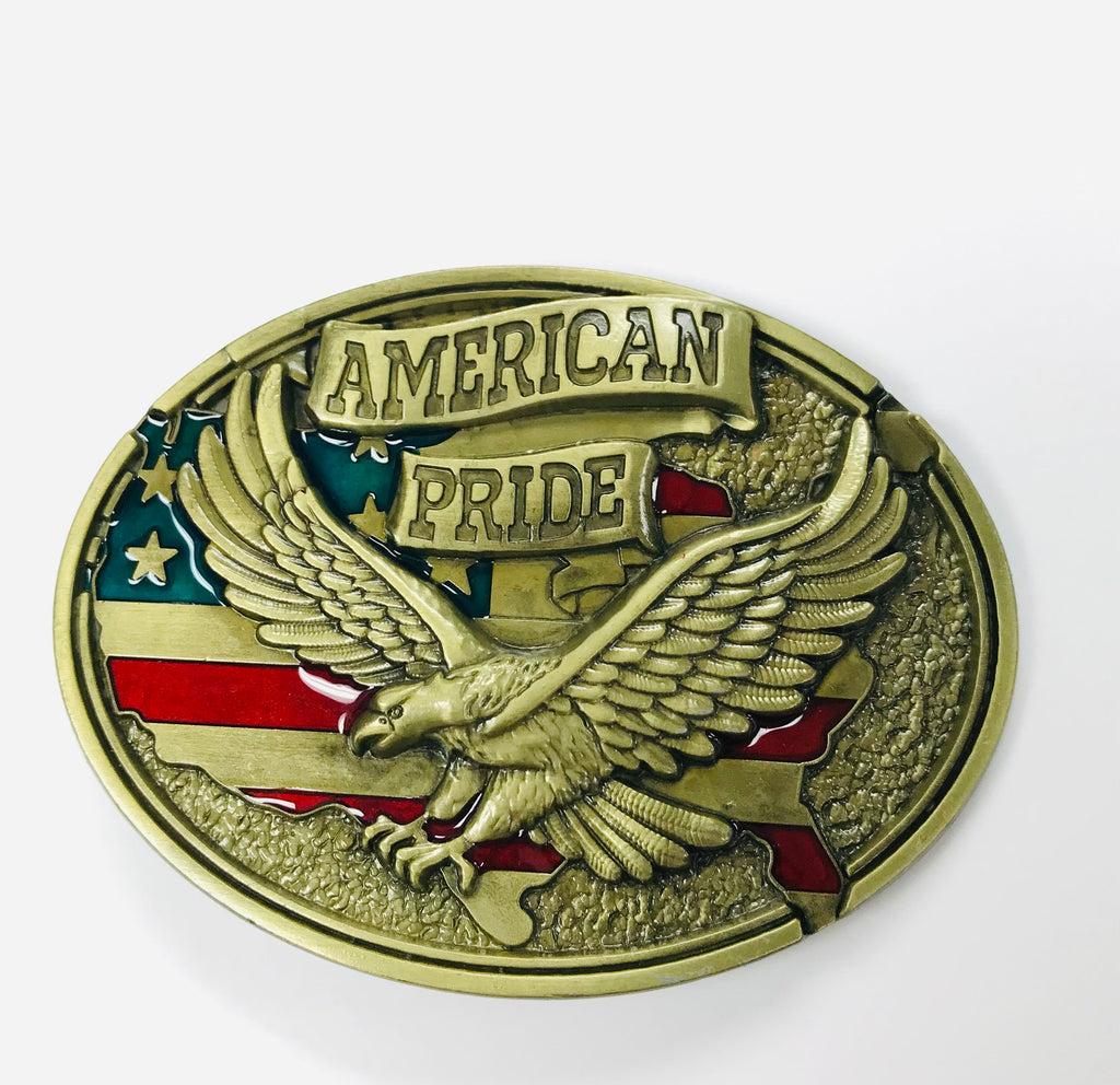 American Pride Flag Belt Buckle Wholesale 1616BNZ