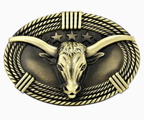 Wholesale Long Horn Bull Belt Buckle for men 1800BNZ
