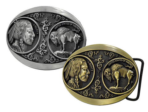 Wholesale Buffalo Coin Indian Belt Buckle 1438