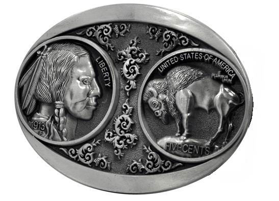 Wholesale Buffalo Coin Indian Belt Buckle 1438