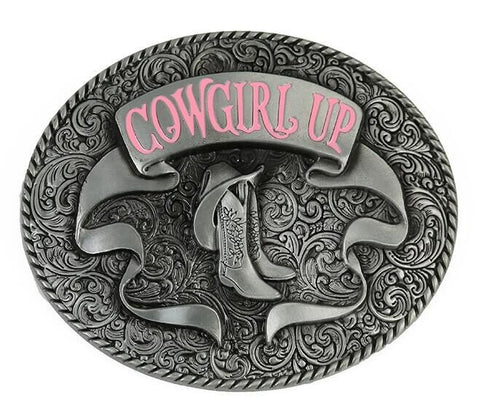 2pcs Cowgirl Up Belt Buckle 1258