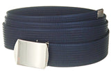 Military Web Belt 1-1/4" Wide Navy color 50" Long 4000NB