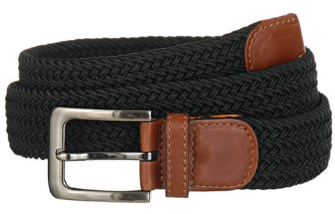Wide Men's Leather Stretch Belt Wholesale 7001GBK
